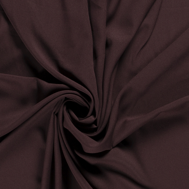 Crêpe Georgette fabric Unicolour Dark Brown