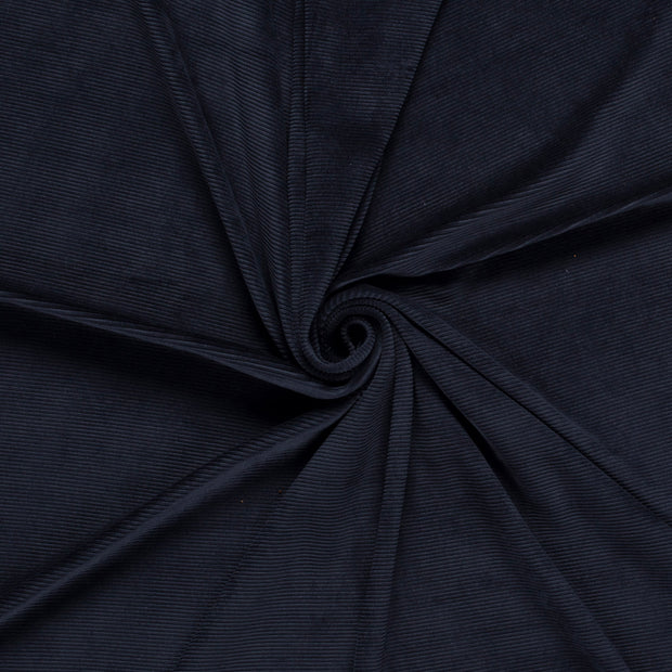Nicky Velours Rib fabric Navy 