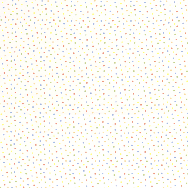 Cotton Poplin fabric Dots Optical White