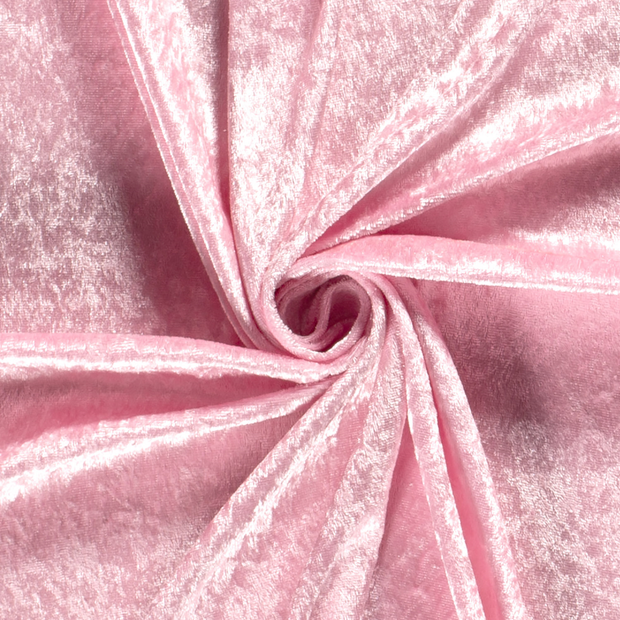 Velours tissu Unicolore Rose clair