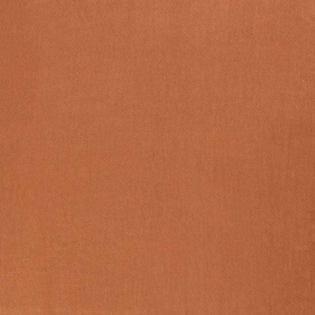 Viscose Lin Chaine et Trame tissu Marron mat 