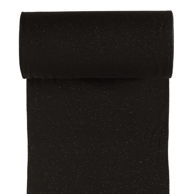 Cuff fabric Black shimmering 