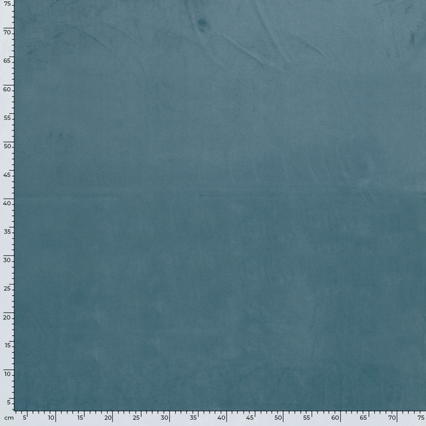 Velvet fabric Unicolour Steel Blue