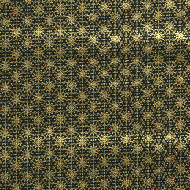 Cotton Poplin fabric Christmas Dark Green