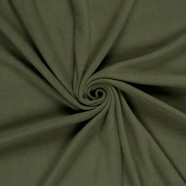 Microfleece fabrik Khaki-Grün gebürstet 