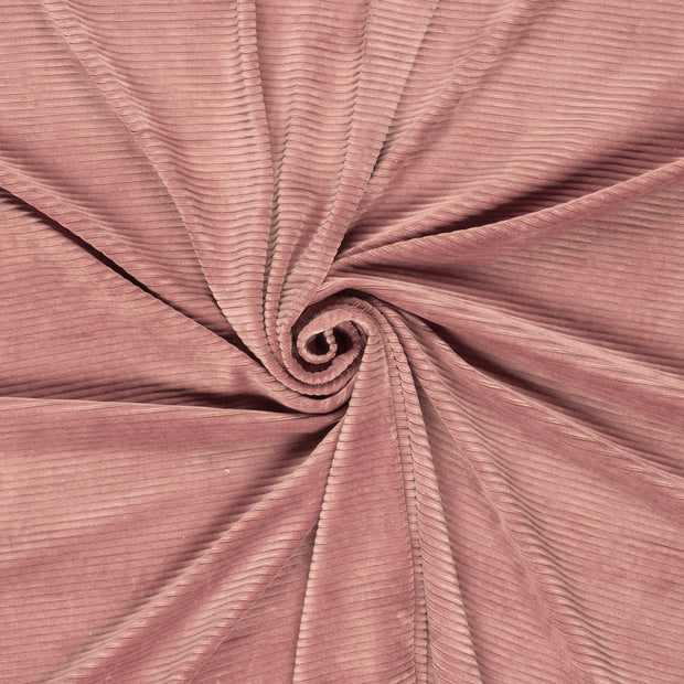 Nicky Velours Rib fabric Old Pink 