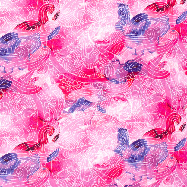 Jogging fabric Abstract Pink