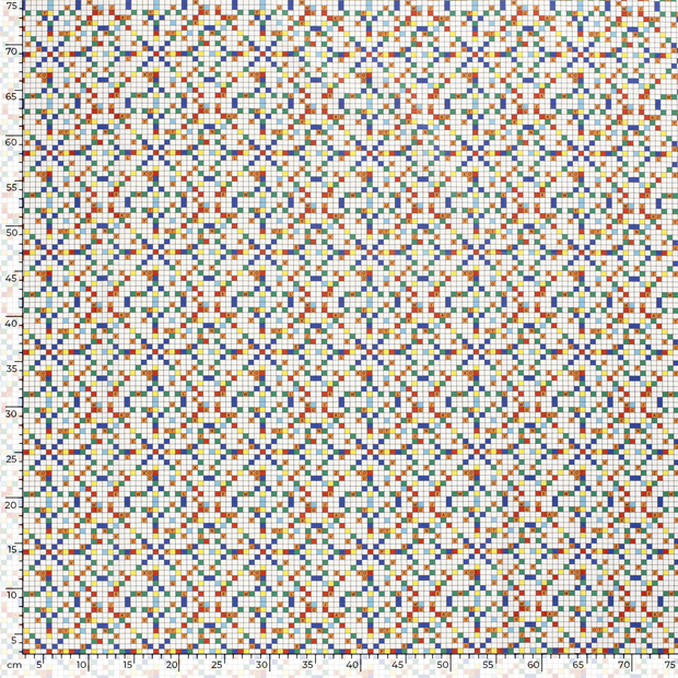 Cotton Poplin fabric Games Optical White