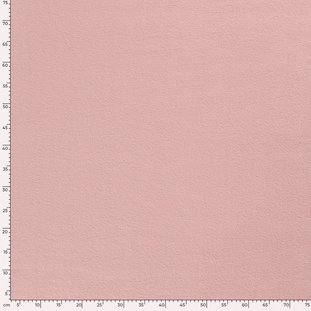 Polaire de Coton tissu Unicolore Vieux rose