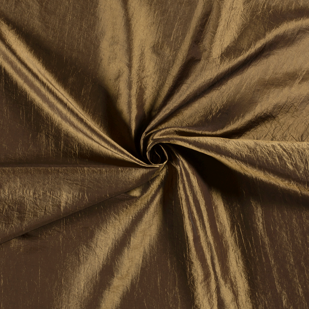 Taffeta fabric Gold crushed 