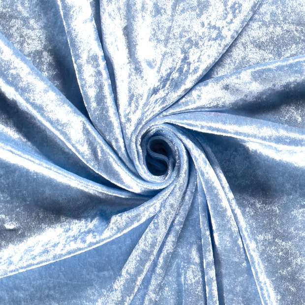 Velours tissu Unicolore Bleu bébé