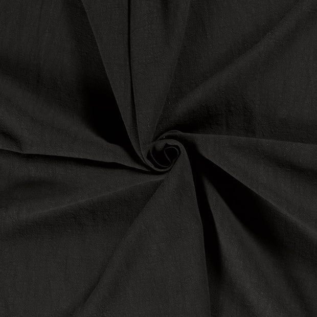 Ramie Lin tissu Noir délavé 