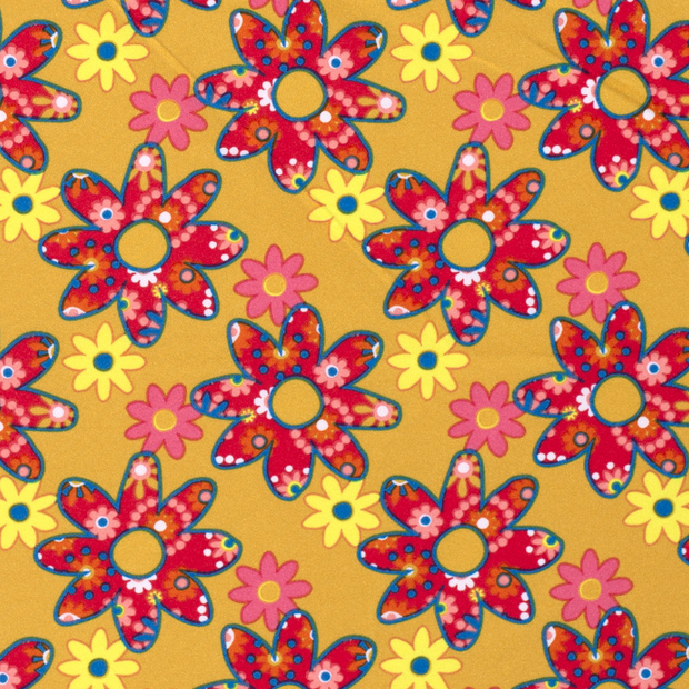 Burlington tissu fleurs Orange