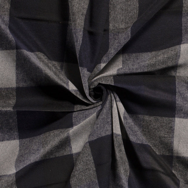 Jacquard fabric Black brushed 