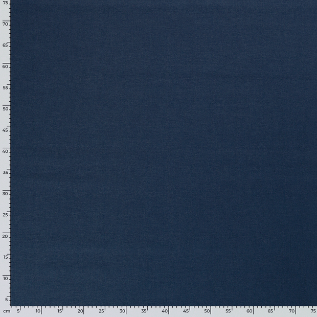 Viscose Lin Chaine et Trame tissu Unicolore Indigo