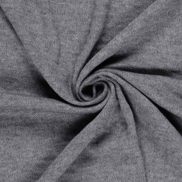 Heavy Knit fabric Melange Dark Grey