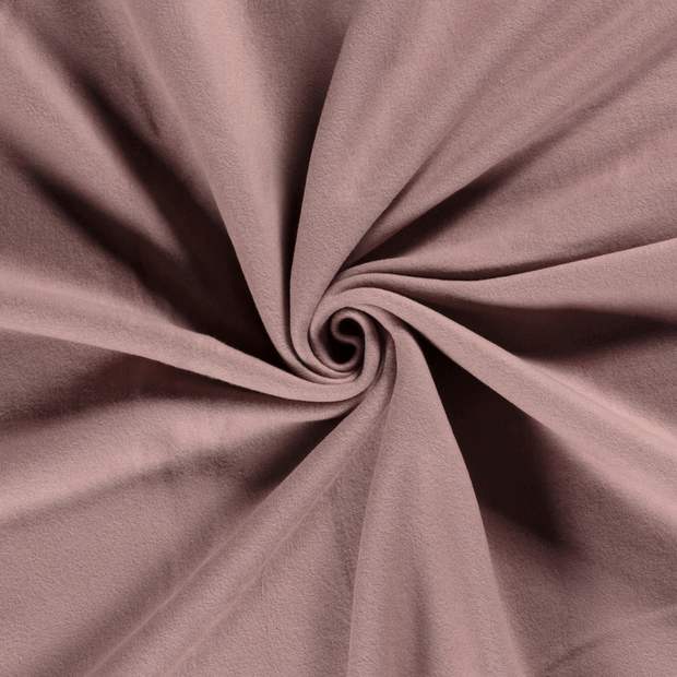 Cotton Fleece fabric Mauve brushed 