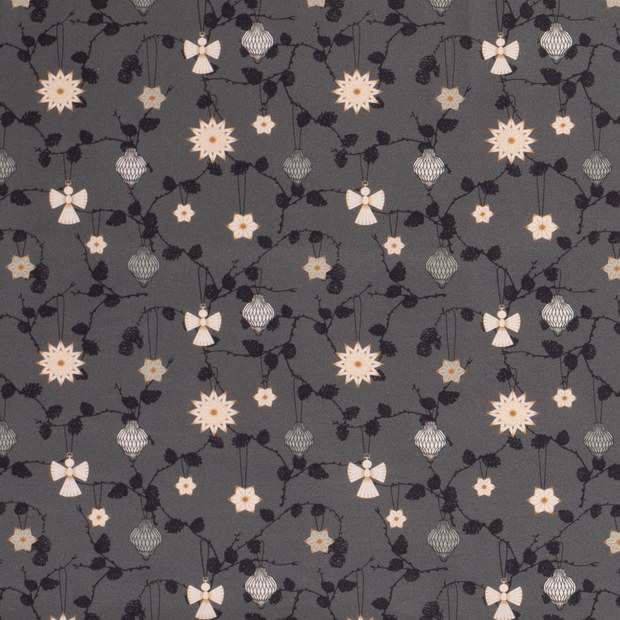Cotton Poplin fabric Christmas Green