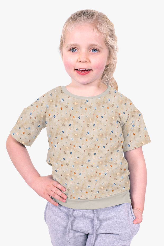 Baumwolle Jersey fabrik Weltraum Beige