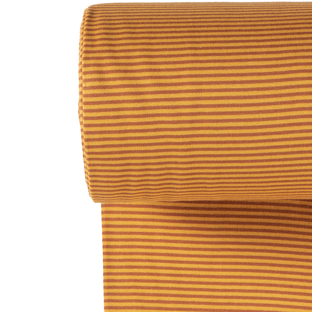 Bord Cote Fil Teint tissu rayures Ocre