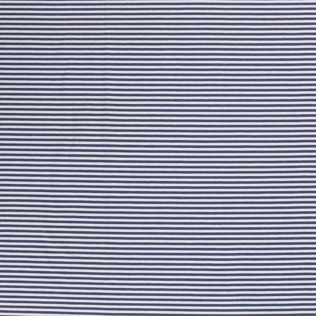 Jersey de Coton Fil Teint tissu Indigo 