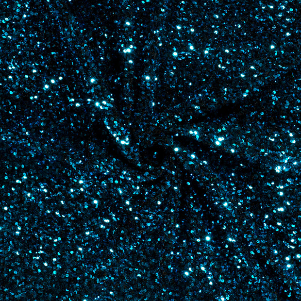 Velours tissu Bleu Ciel Paillettes 