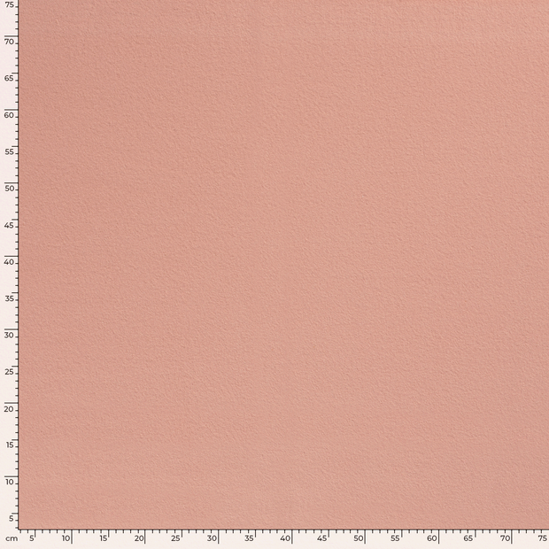 Baumwolle Fleece fabrik Uni Coral