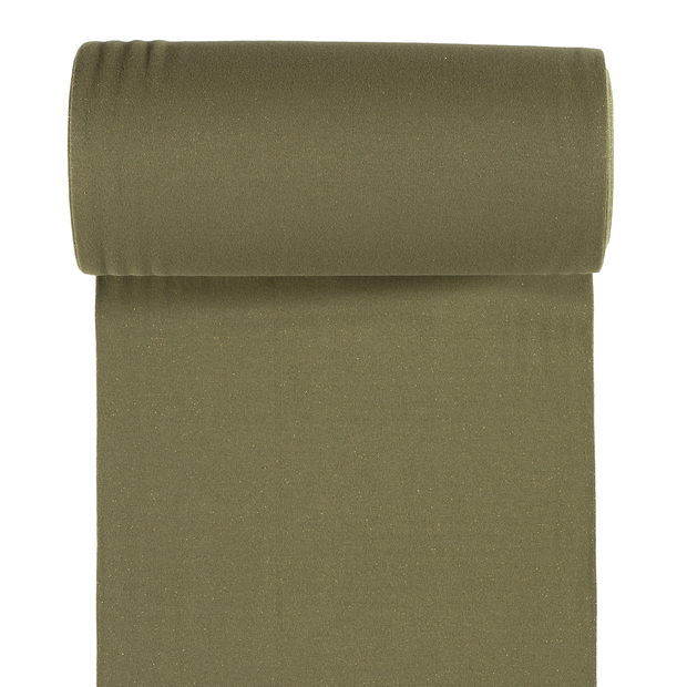 Cuff fabric Khaki Green shimmering 