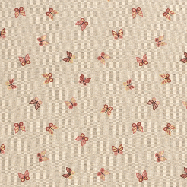 Panama fabric Butterflies Off White
