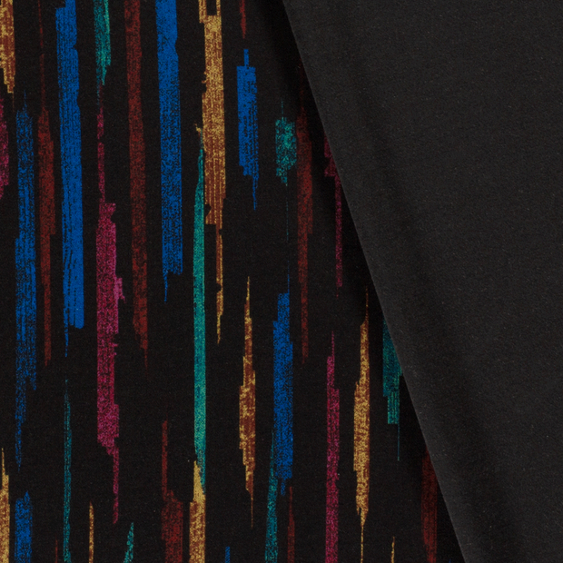 Poly Viscose Jersey fabric Abstract discharge printed 