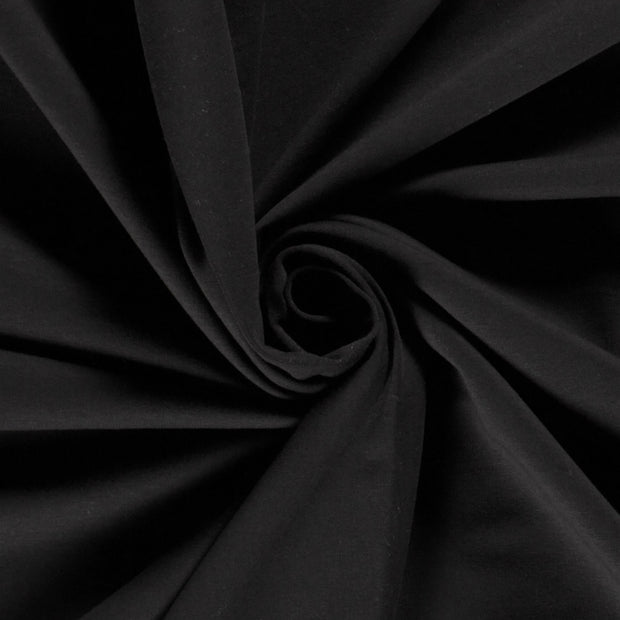 French Terry tissu Unicolore Noir