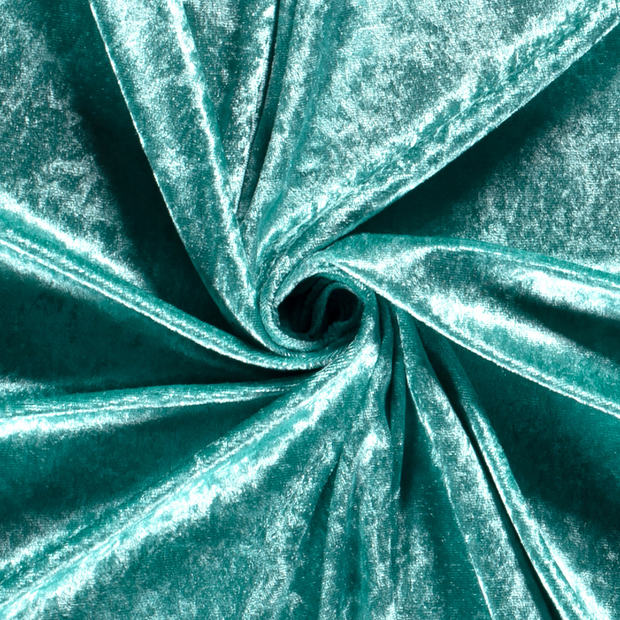 Velours tissu Unicolore Turquoise