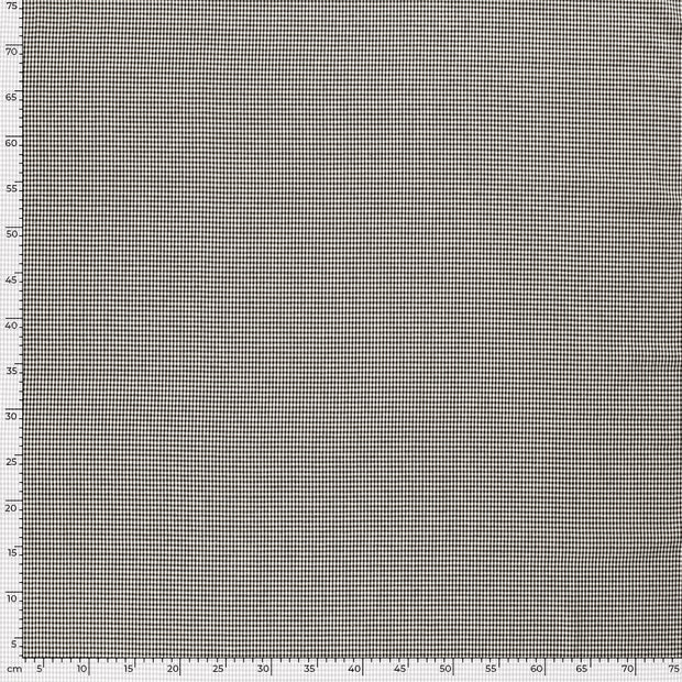 Cotton Poplin Yarn Dyed fabric Checks Black