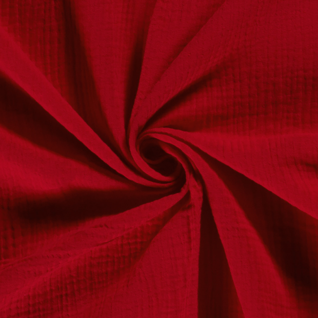 Muslin fabric Unicolour Red