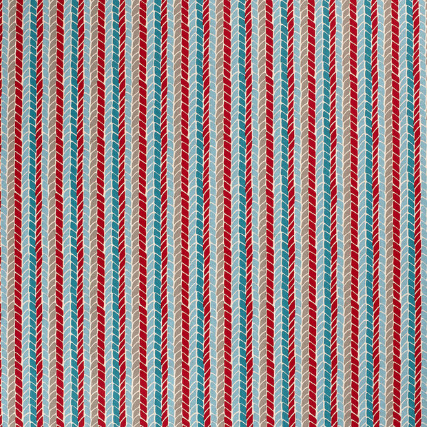 Linen Look fabric Red matte 