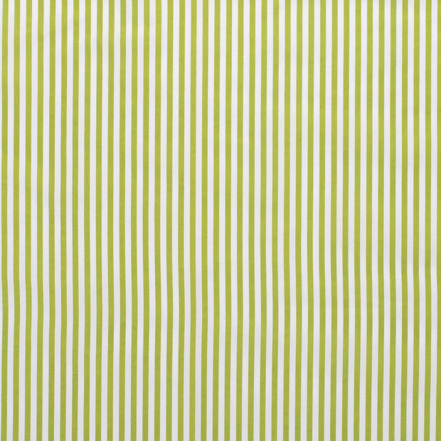 Cotton Poplin fabric Stripes Lime Green