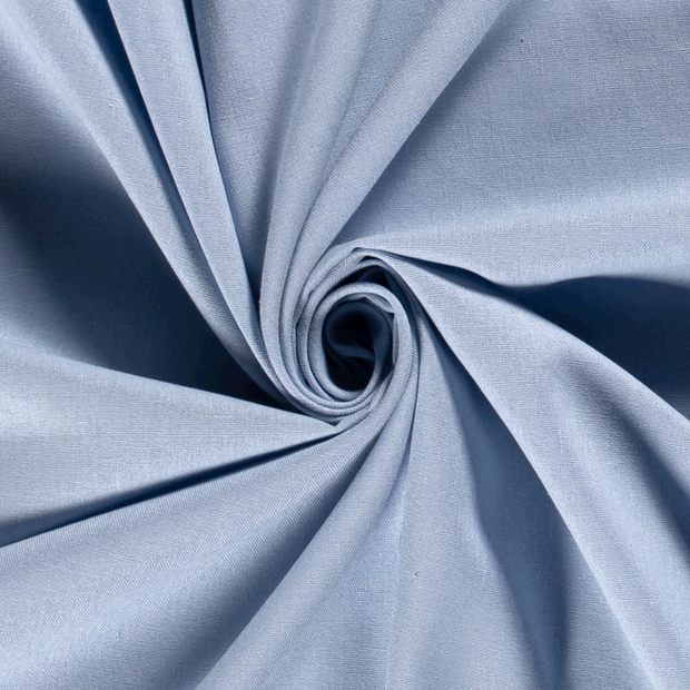 Viscose Lin Chaine et Trame tissu Unicolore Bleu bébé