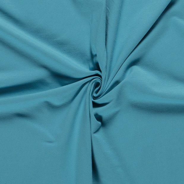 French Terry fabric Unicolour Turquoise