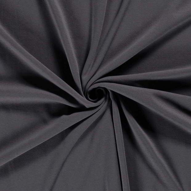 Alphen Fleece tela Gris oscuro cepillado 