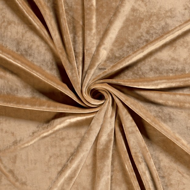 Velvet fabric Camel 