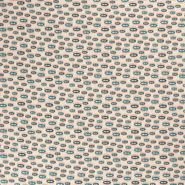 Linen Look fabric Petrol matte 