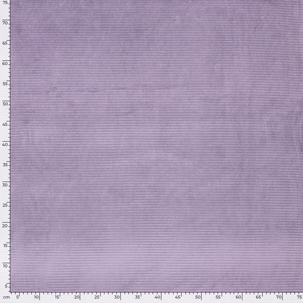 Nicky Velours Rib tissu Unicolore Lilas