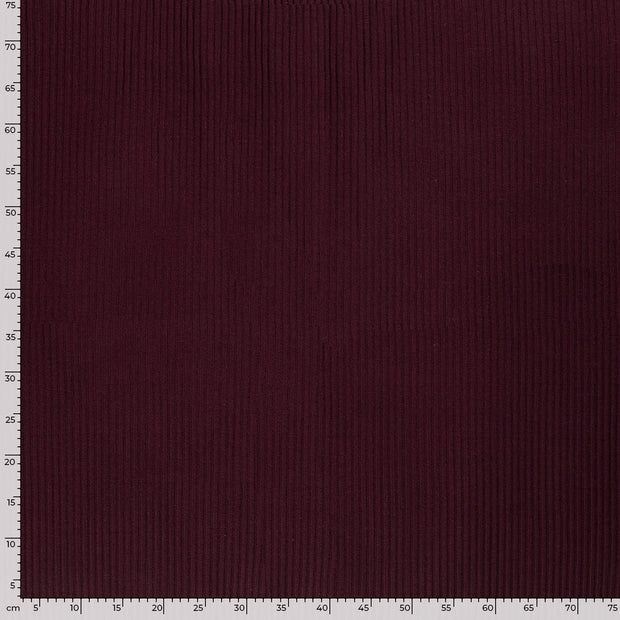 Rib Jersey tissu Unicolore Bordeaux