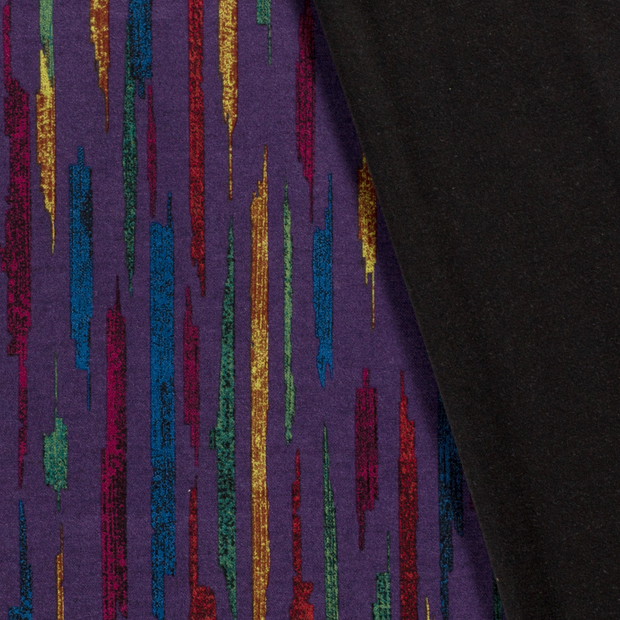 Poly Viscose Jersey fabric Abstract discharge printed 
