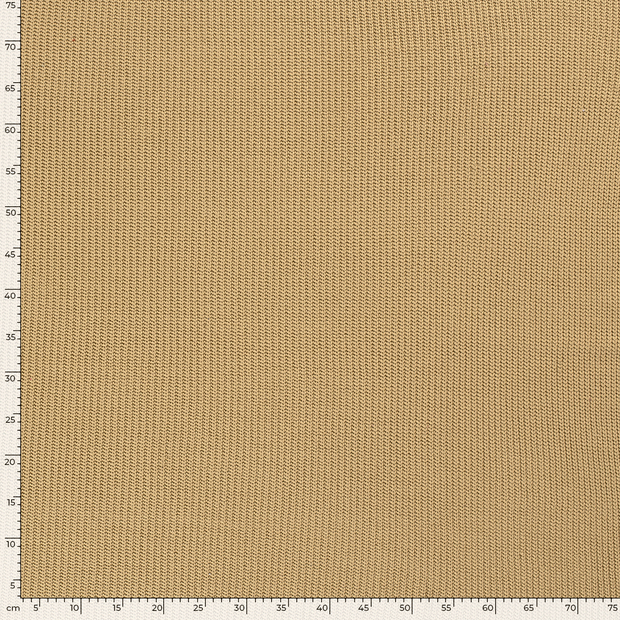 Heavy Knit tela Cable Camel