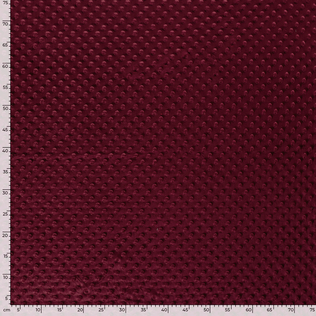Minky fabric Unicolour Bordeaux