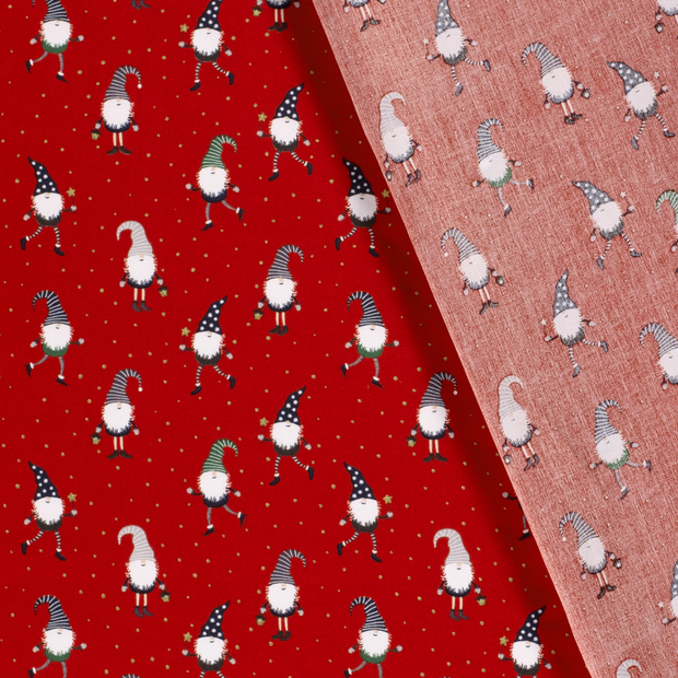 Cotton Poplin fabric Christmas printed and foil 