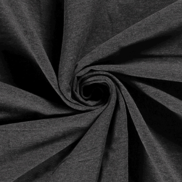 French Terry fabric Melange Dark Grey
