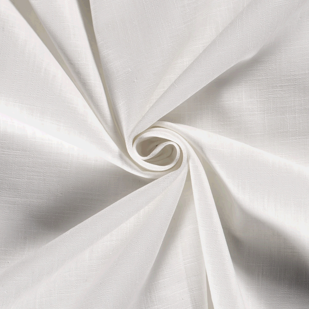 Ramie Lin tissu Unicolore Blanc