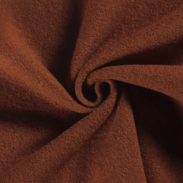 Chiffon en laine tissu Unicolore Brique